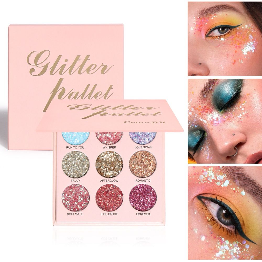 PALETA GLITTERS X 9